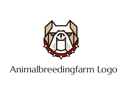 geometrical bulldog logo