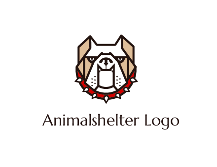 geometrical bulldog logo