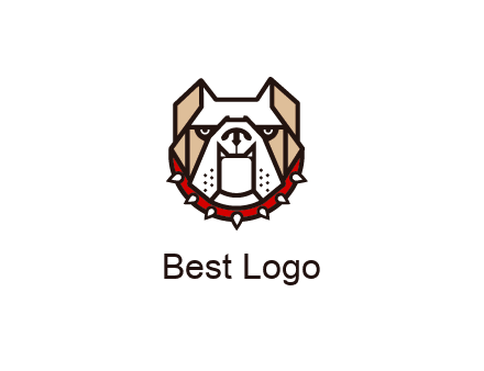 geometrical bulldog logo