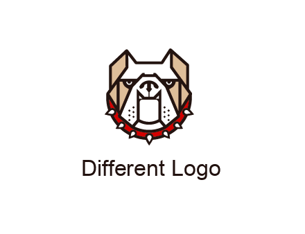 geometrical bulldog logo