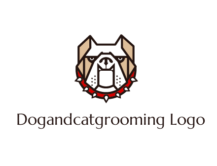 geometrical bulldog logo