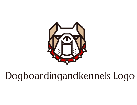 geometrical bulldog logo