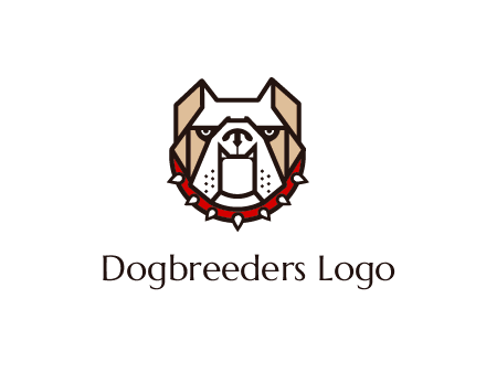 geometrical bulldog logo