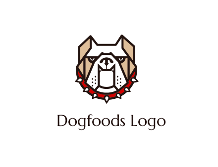 geometrical bulldog logo
