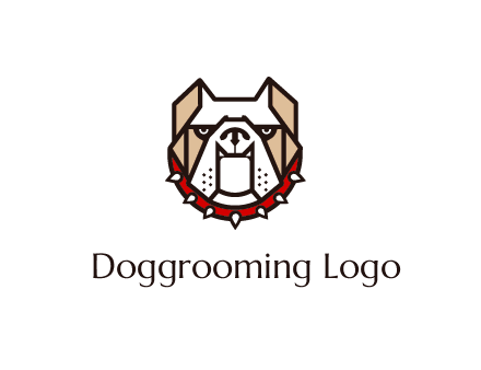 geometrical bulldog logo