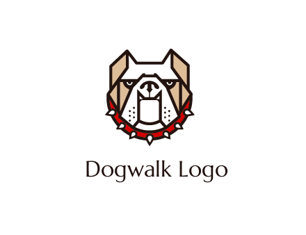 geometrical bulldog logo