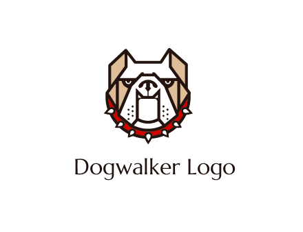 geometrical bulldog logo