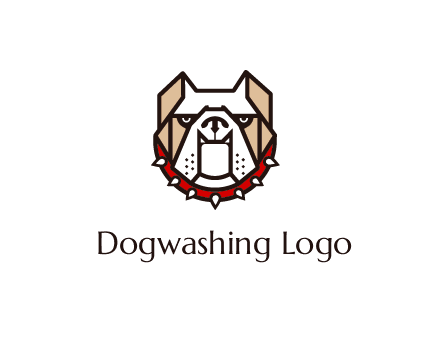 geometrical bulldog logo