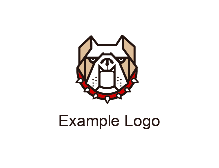 geometrical bulldog logo