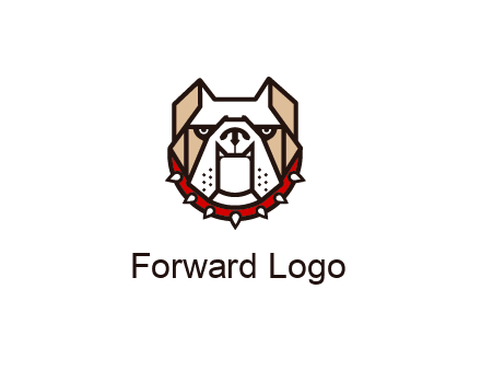 geometrical bulldog logo