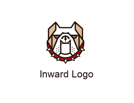 geometrical bulldog logo