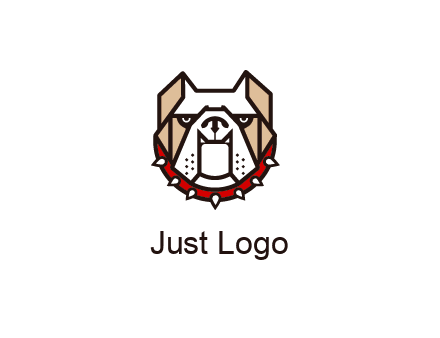 geometrical bulldog logo