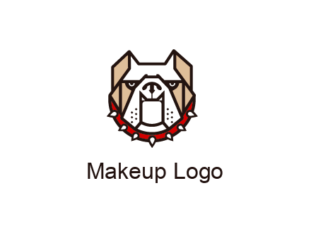 geometrical bulldog logo