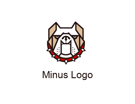 geometrical bulldog logo