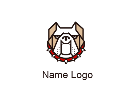 geometrical bulldog logo