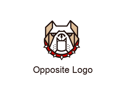 geometrical bulldog logo