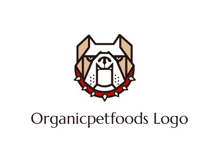 geometrical bulldog logo