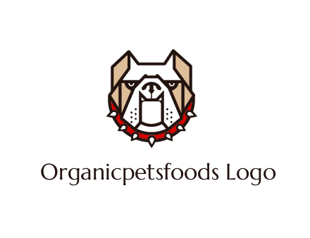 geometrical bulldog logo