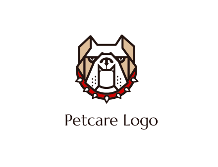 geometrical bulldog logo