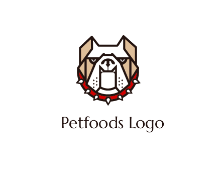 geometrical bulldog logo