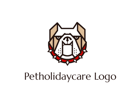 geometrical bulldog logo
