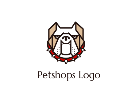 geometrical bulldog logo