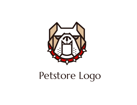geometrical bulldog logo