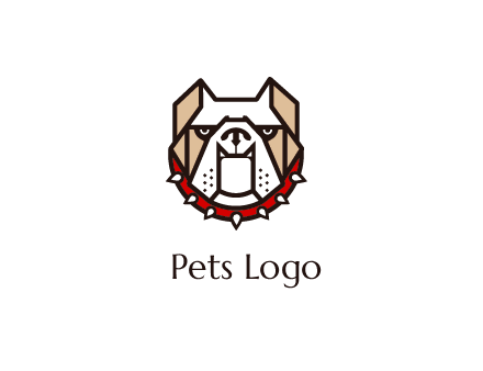 geometrical bulldog logo