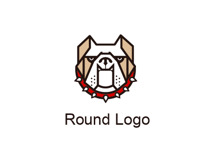 geometrical bulldog logo