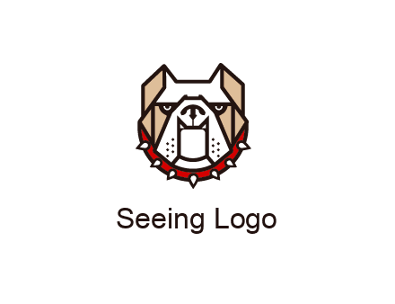 geometrical bulldog logo