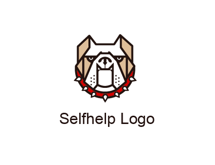 geometrical bulldog logo
