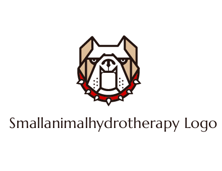 geometrical bulldog logo