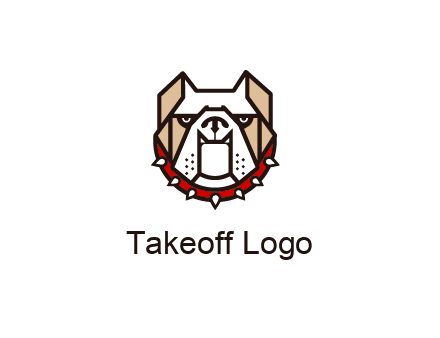 geometrical bulldog logo