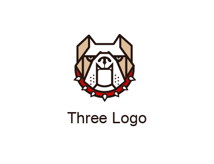 geometrical bulldog logo