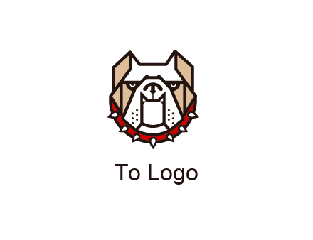 geometrical bulldog logo