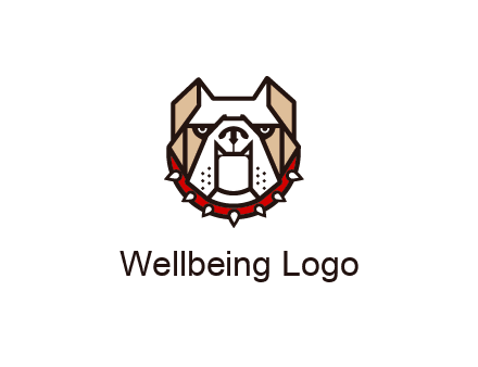 geometrical bulldog logo