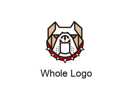 geometrical bulldog logo