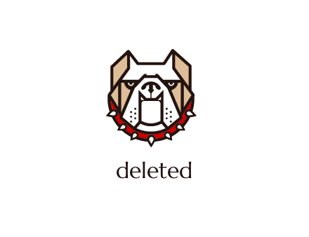 geometrical bulldog logo