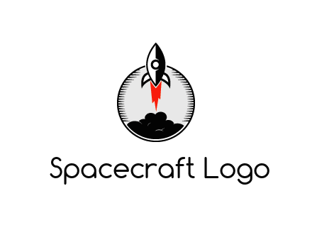 rocket launching logo