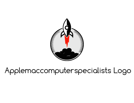 rocket launching logo