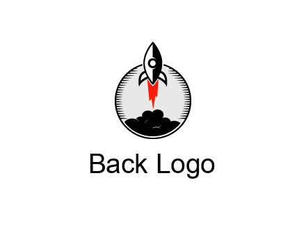 rocket launching logo