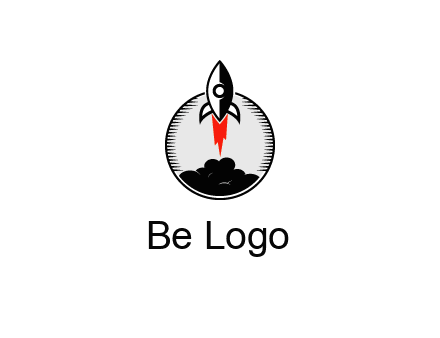 rocket launching logo
