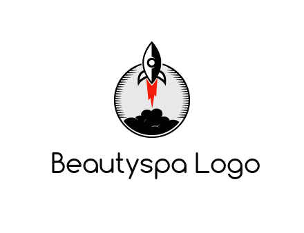 rocket launching logo