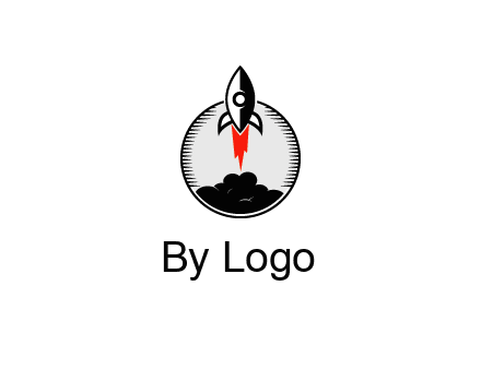 rocket launching logo