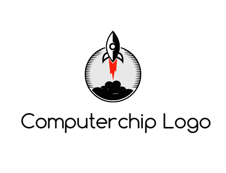rocket launching logo
