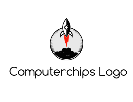 rocket launching logo