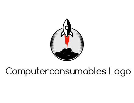 rocket launching logo