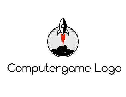 rocket launching logo