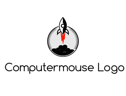 rocket launching logo