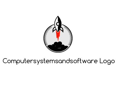 rocket launching logo